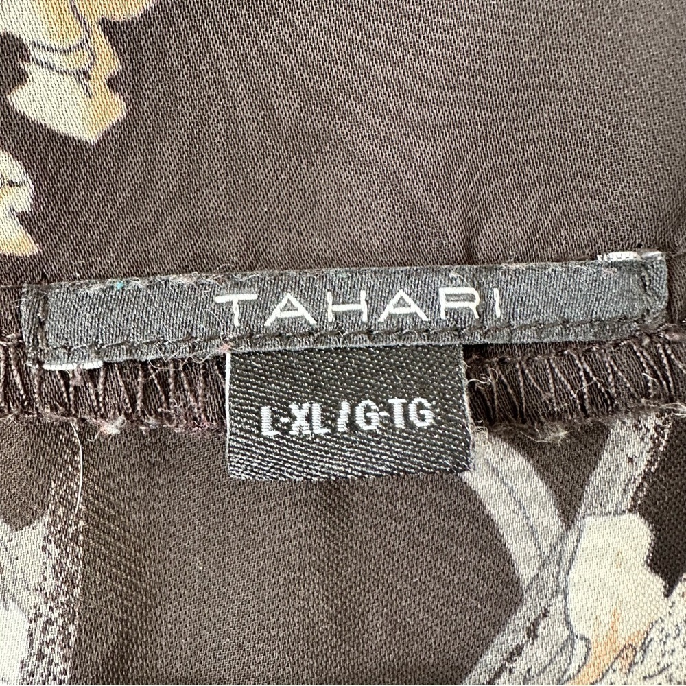 Tahari-dark Floral Open Summer Kimono (Size:L/XL) - Picture 11 of 11